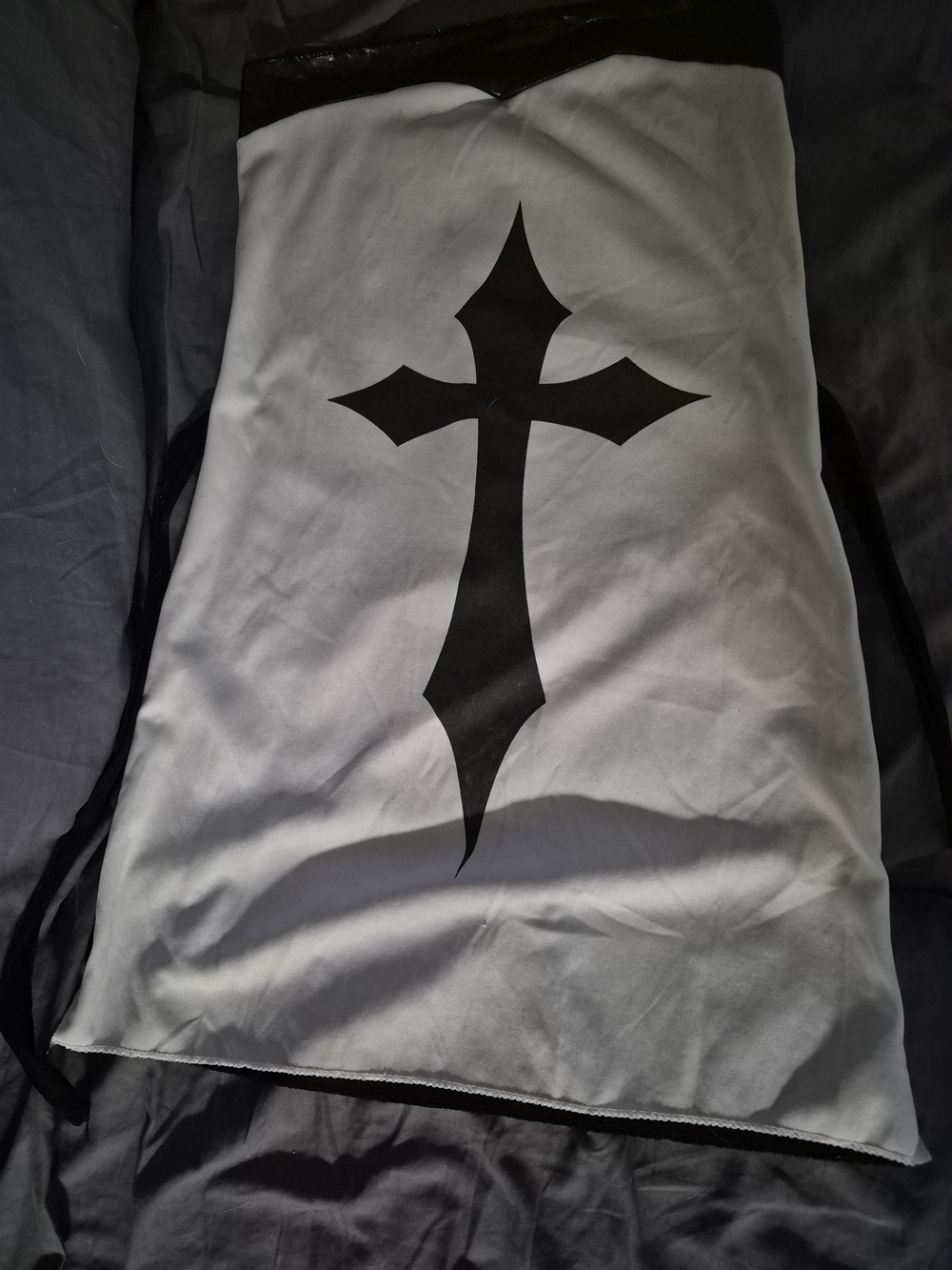 White Graphic Cross Strapless Top or Micro Mini Dress